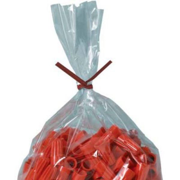 Box Packaging Global Industrial„¢ Twist Ties Open Type Bag, 4"L x 1/8"W, Red, 2000/Pack PLT4R